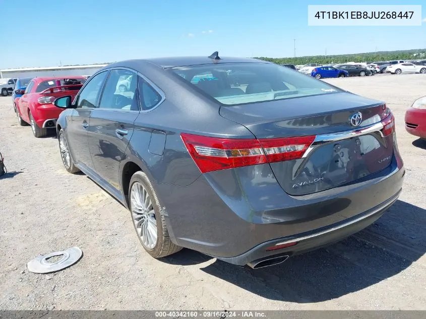 2018 Toyota Avalon Xle Plus/Premium/Tour/Ltd VIN: 4T1BK1EB8JU268447 Lot: 40342160