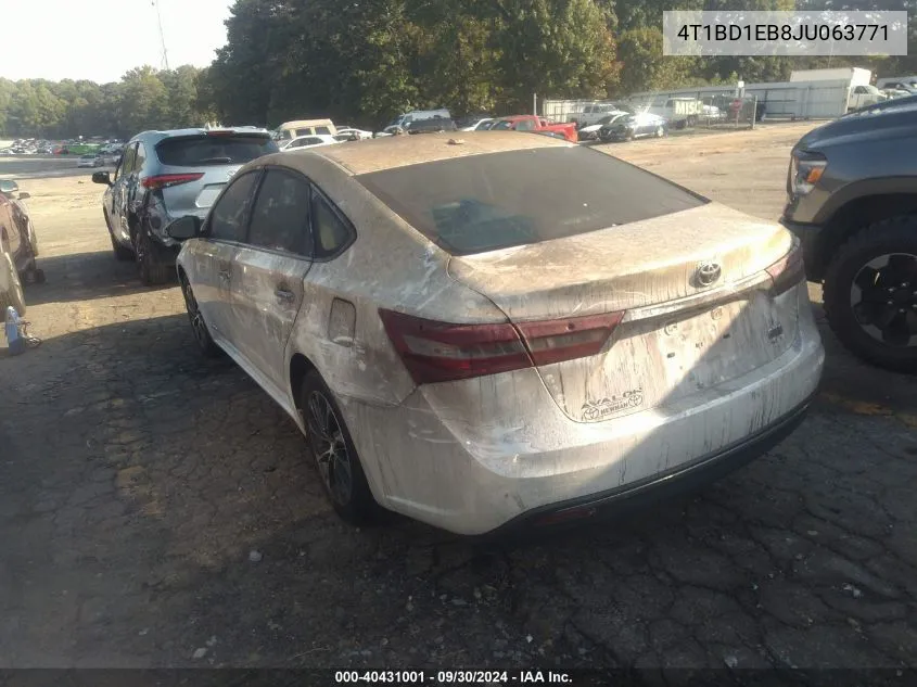 2018 Toyota Avalon Hybrid Hybrid/Plus/Xle Prem/Ltd VIN: 4T1BD1EB8JU063771 Lot: 40431001