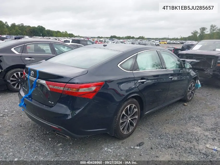 4T1BK1EB5JU285657 2018 Toyota Avalon Xle