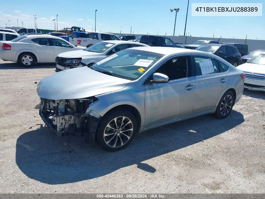 2018 Toyota Avalon Xle Plus/Premium/Tour/Ltd VIN: 4T1BK1EBXJU288389 Lot: 40440383