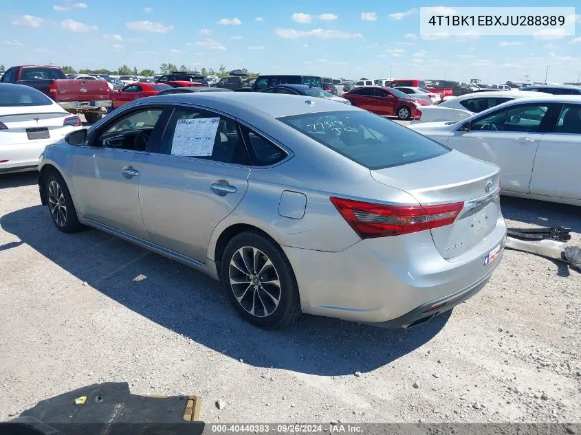 2018 Toyota Avalon Xle Plus/Premium/Tour/Ltd VIN: 4T1BK1EBXJU288389 Lot: 40440383