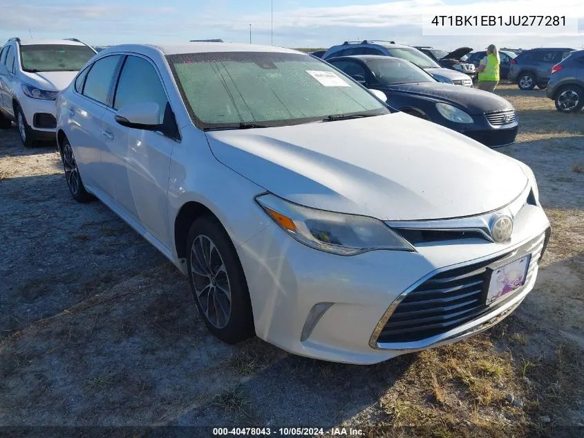 2018 Toyota Avalon Xle Plus/Premium/Tour/Ltd VIN: 4T1BK1EB1JU277281 Lot: 40478043