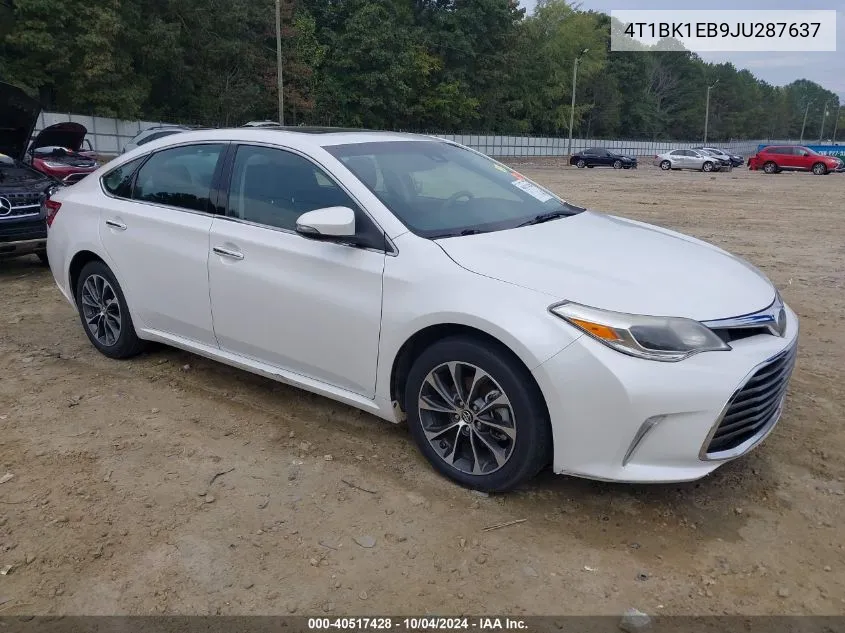 4T1BK1EB9JU287637 2018 Toyota Avalon Xle Premium