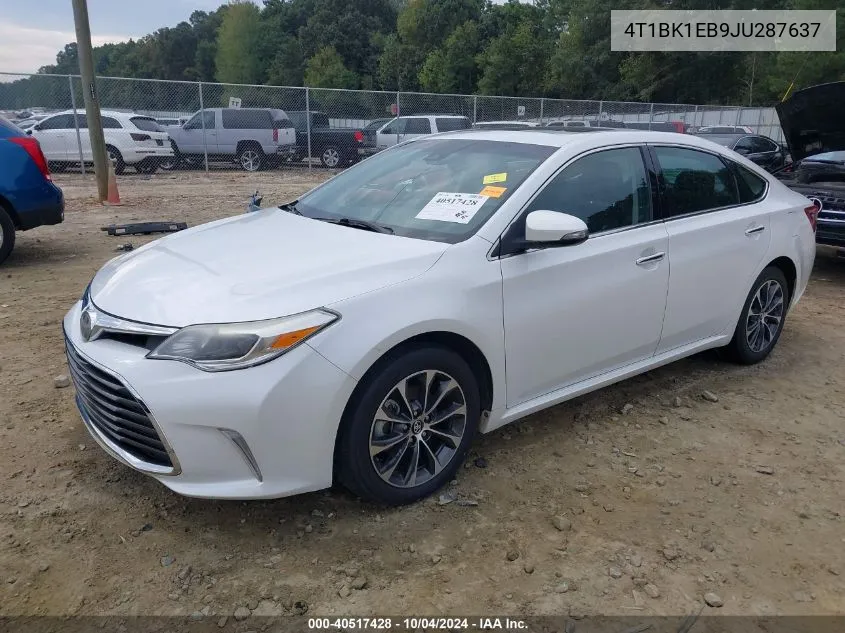 2018 Toyota Avalon Xle Premium VIN: 4T1BK1EB9JU287637 Lot: 40517428