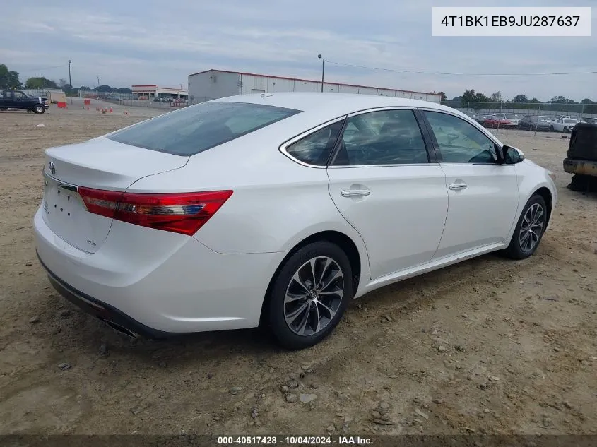 4T1BK1EB9JU287637 2018 Toyota Avalon Xle Premium