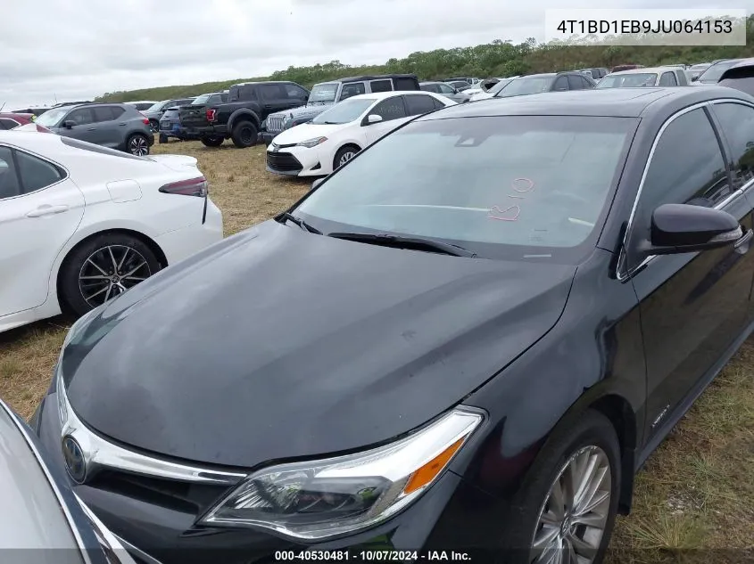 2018 Toyota Avalon Hybrid Limited VIN: 4T1BD1EB9JU064153 Lot: 40530481