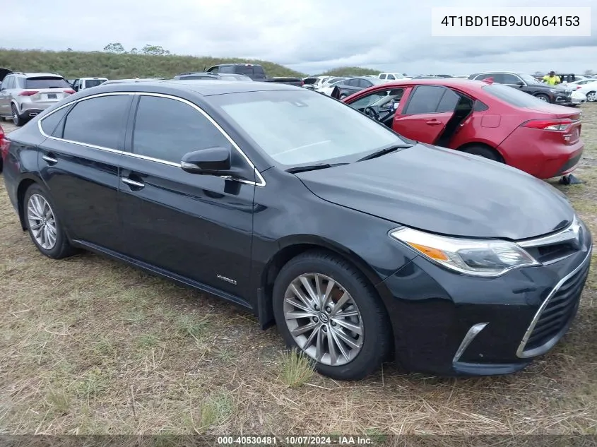 2018 Toyota Avalon Hybrid Limited VIN: 4T1BD1EB9JU064153 Lot: 40530481