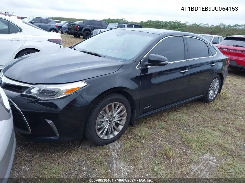 2018 Toyota Avalon Hybrid Limited VIN: 4T1BD1EB9JU064153 Lot: 40530481