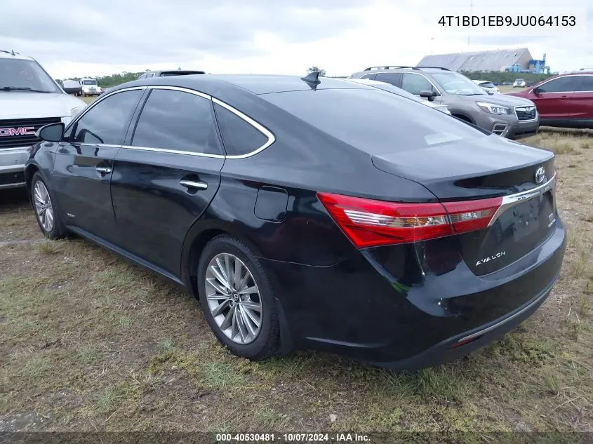 2018 Toyota Avalon Hybrid Limited VIN: 4T1BD1EB9JU064153 Lot: 40530481