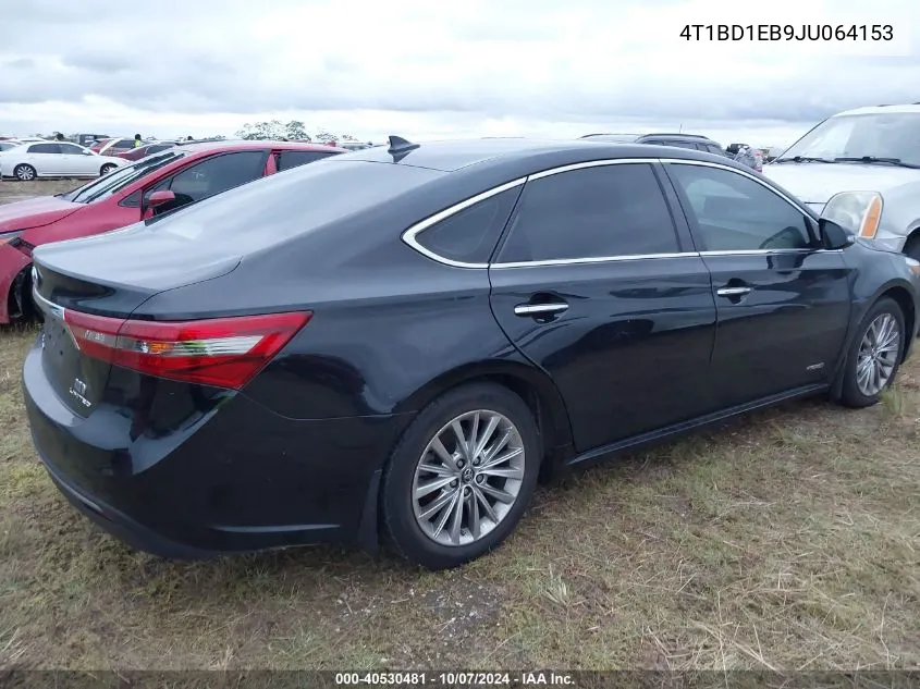 2018 Toyota Avalon Hybrid Limited VIN: 4T1BD1EB9JU064153 Lot: 40530481