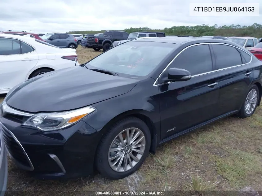 2018 Toyota Avalon Hybrid Limited VIN: 4T1BD1EB9JU064153 Lot: 40530481