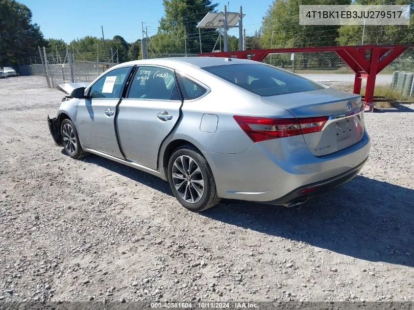 2018 Toyota Avalon Xle VIN: 4T1BK1EB3JU279517 Lot: 40581604