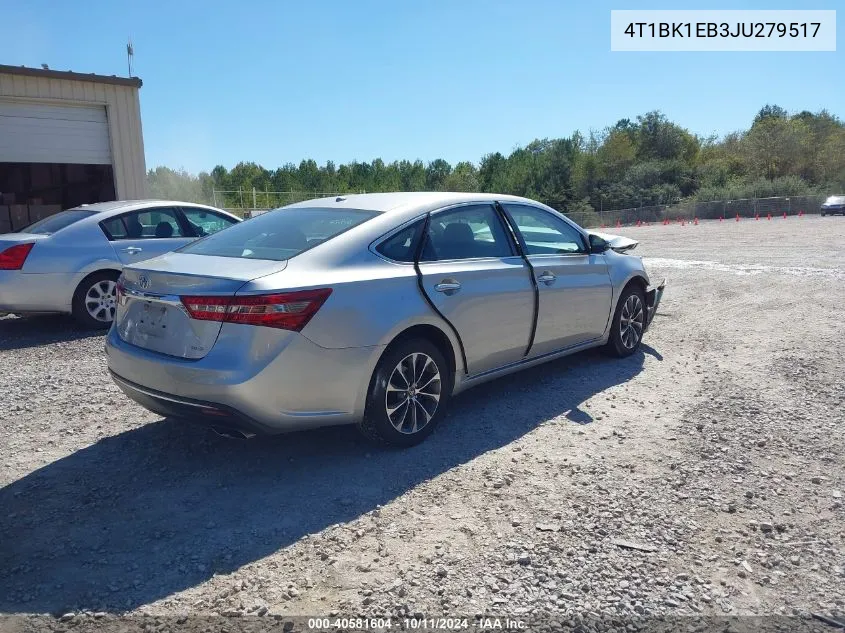 2018 Toyota Avalon Xle VIN: 4T1BK1EB3JU279517 Lot: 40581604