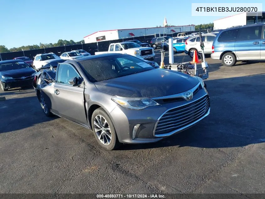 2018 Toyota Avalon Xle VIN: 4T1BK1EB3JU280070 Lot: 40593771