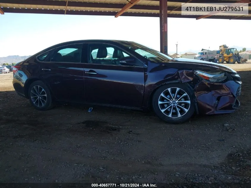 2018 Toyota Avalon Xle VIN: 4T1BK1EB1JU279631 Lot: 40657771