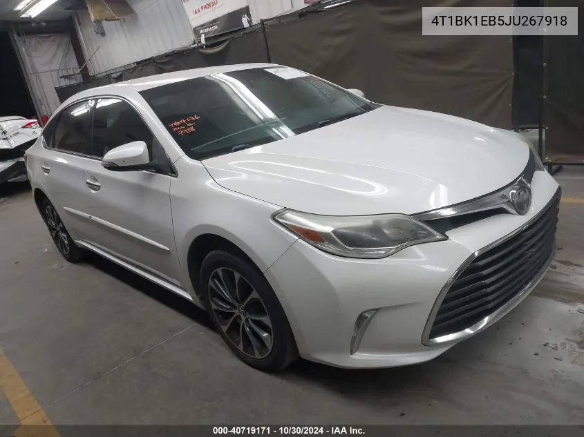 2018 Toyota Avalon Xle VIN: 4T1BK1EB5JU267918 Lot: 40719171