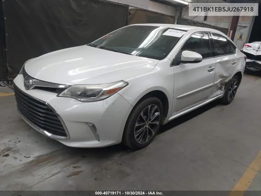 2018 Toyota Avalon Xle VIN: 4T1BK1EB5JU267918 Lot: 40719171