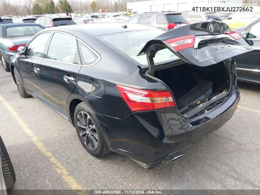 4T1BK1EBXJU272662 2018 Toyota Avalon Xle Premium