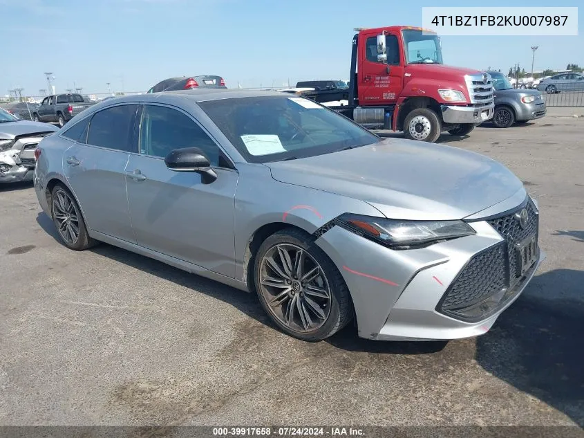 2019 Toyota Avalon Touring VIN: 4T1BZ1FB2KU007987 Lot: 39917658