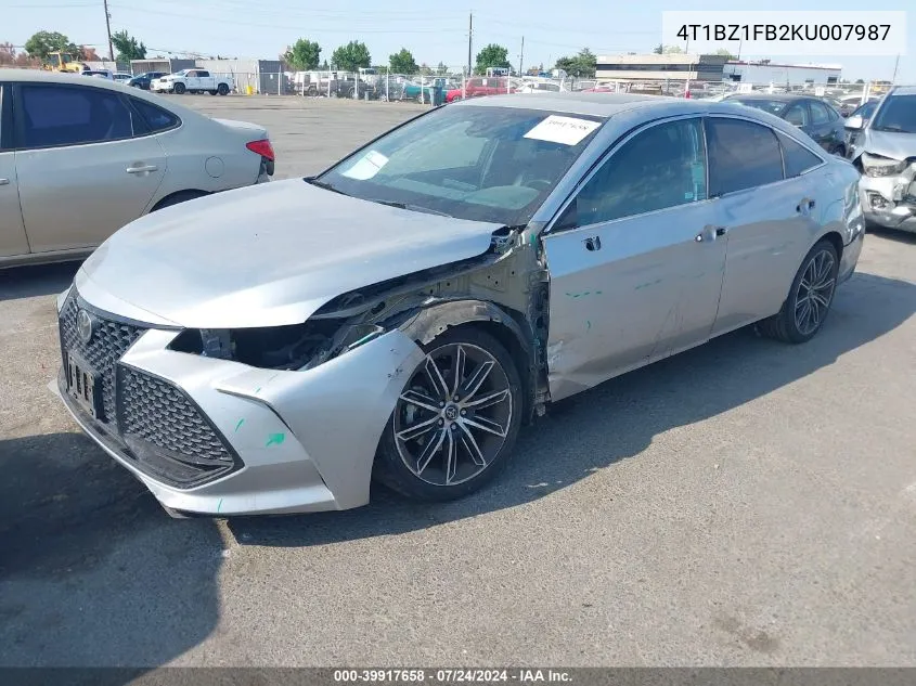 2019 Toyota Avalon Touring VIN: 4T1BZ1FB2KU007987 Lot: 39917658