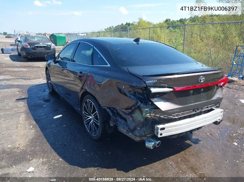 2019 Toyota Avalon Xse VIN: 4T1BZ1FB9KU006397 Lot: 40195839