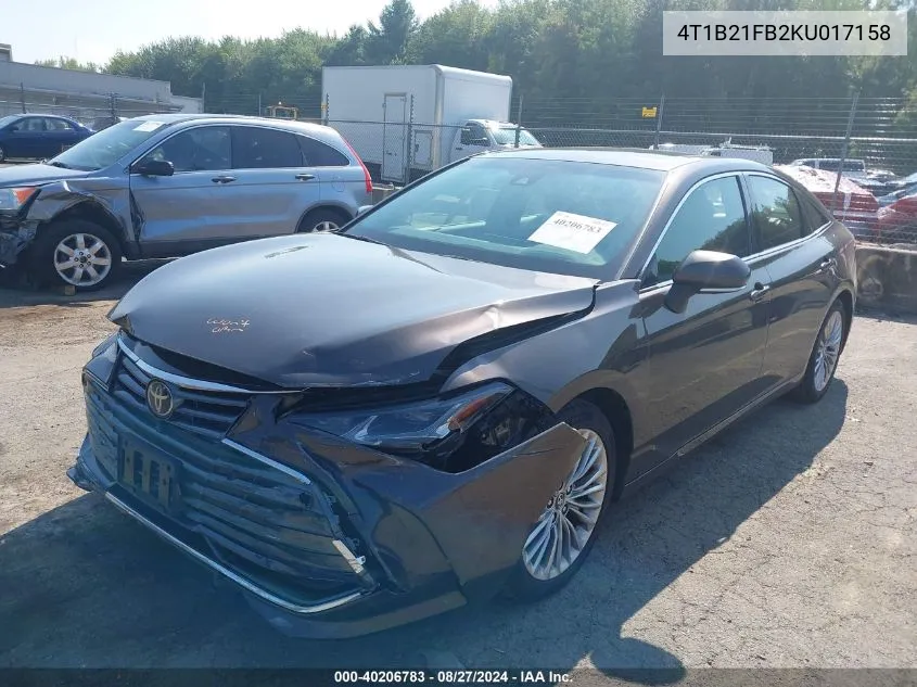 4T1B21FB2KU017158 2019 Toyota Avalon Hybrid Limited/Xle/Xse