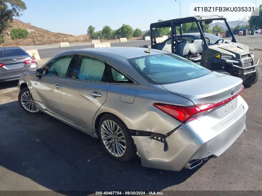 2019 Toyota Avalon Limited VIN: 4T1BZ1FB3KU035331 Lot: 40467754