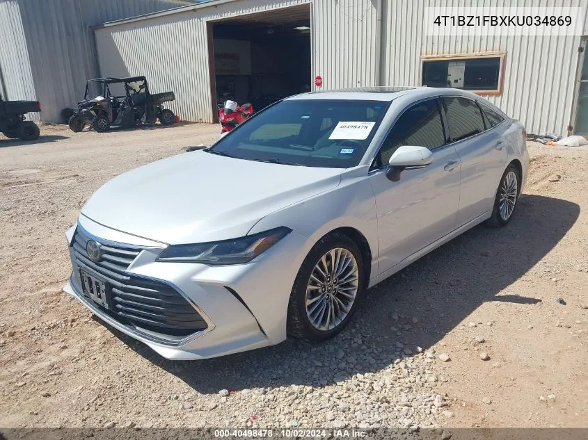 2019 Toyota Avalon Limited VIN: 4T1BZ1FBXKU034869 Lot: 40498478