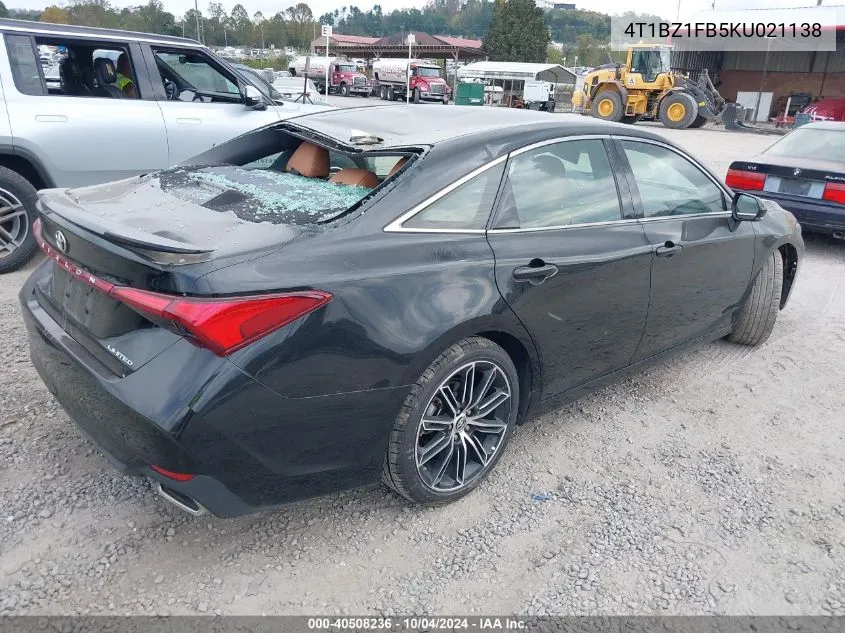 4T1BZ1FB5KU021138 2019 Toyota Avalon Limited