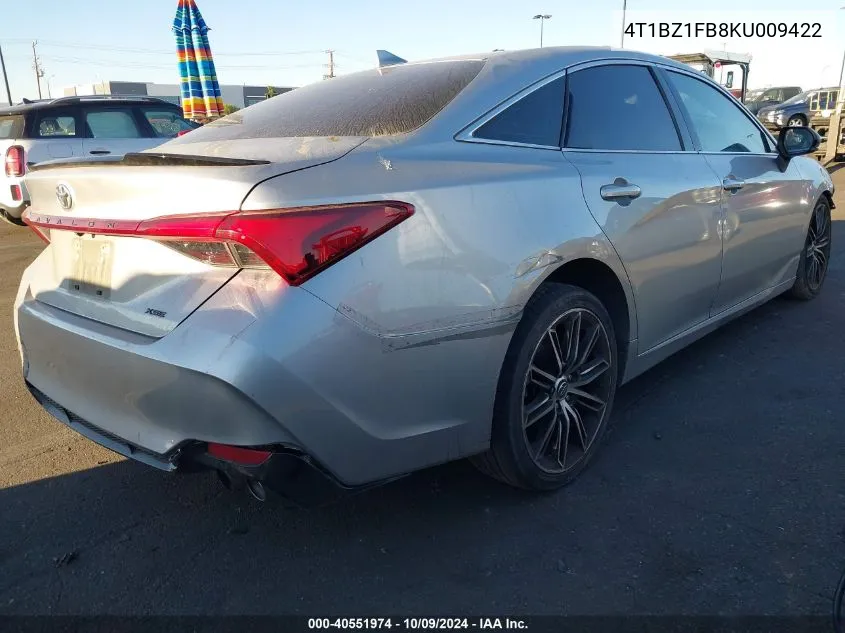 2019 Toyota Avalon Xle/Xse/Limited/Touring VIN: 4T1BZ1FB8KU009422 Lot: 40551974