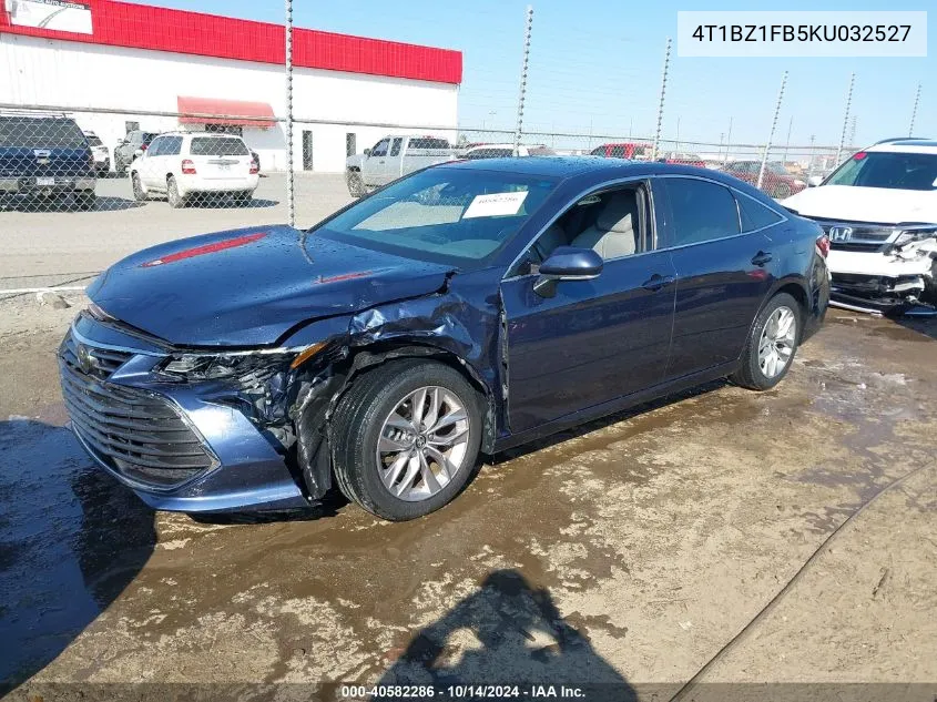 2019 Toyota Avalon Xle/Xse/Limited/Touring VIN: 4T1BZ1FB5KU032527 Lot: 40582286