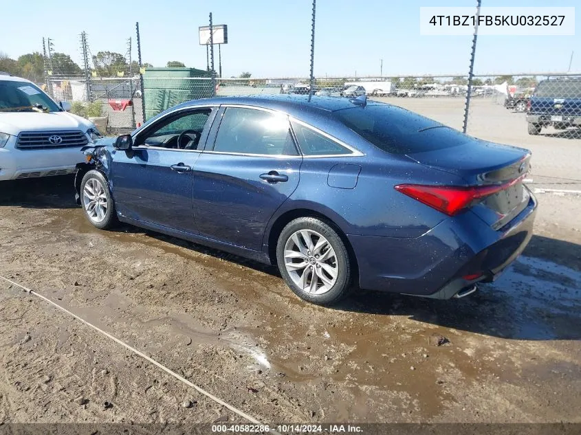 2019 Toyota Avalon Xle/Xse/Limited/Touring VIN: 4T1BZ1FB5KU032527 Lot: 40582286