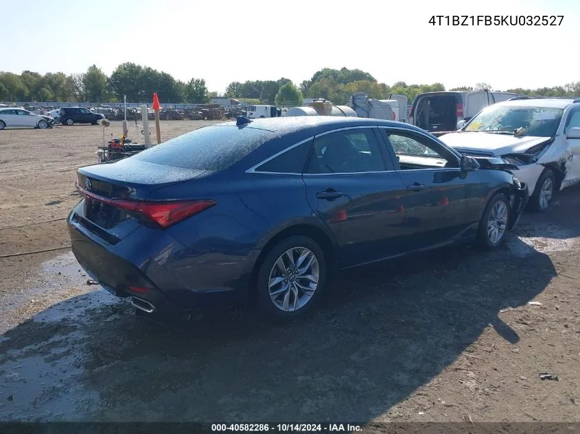 2019 Toyota Avalon Xle/Xse/Limited/Touring VIN: 4T1BZ1FB5KU032527 Lot: 40582286