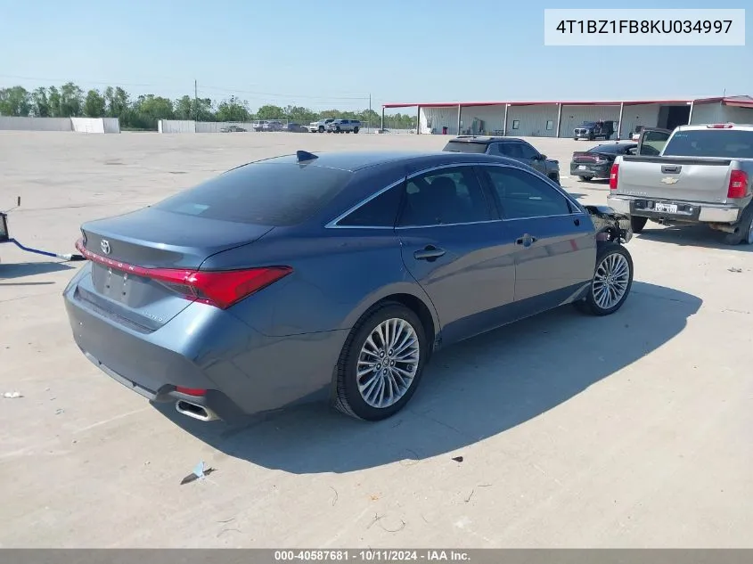 2019 Toyota Avalon Limited VIN: 4T1BZ1FB8KU034997 Lot: 40587681