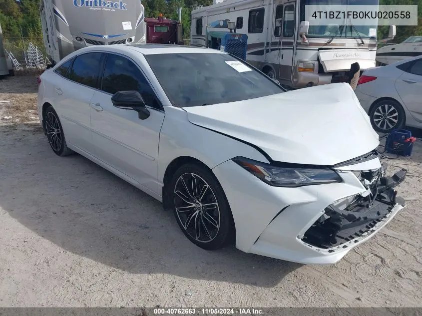 2019 Toyota Avalon Touring VIN: 4T1BZ1FB0KU020558 Lot: 40762663