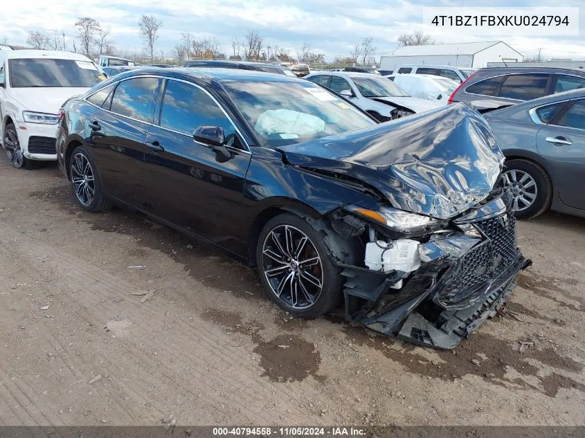 2019 Toyota Avalon Touring VIN: 4T1BZ1FBXKU024794 Lot: 40794558