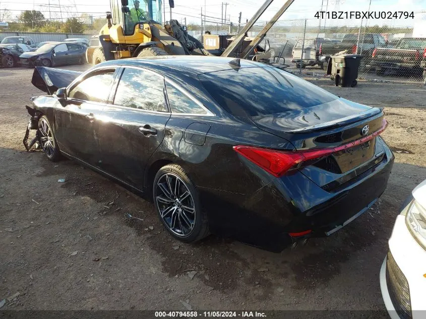 2019 Toyota Avalon Touring VIN: 4T1BZ1FBXKU024794 Lot: 40794558