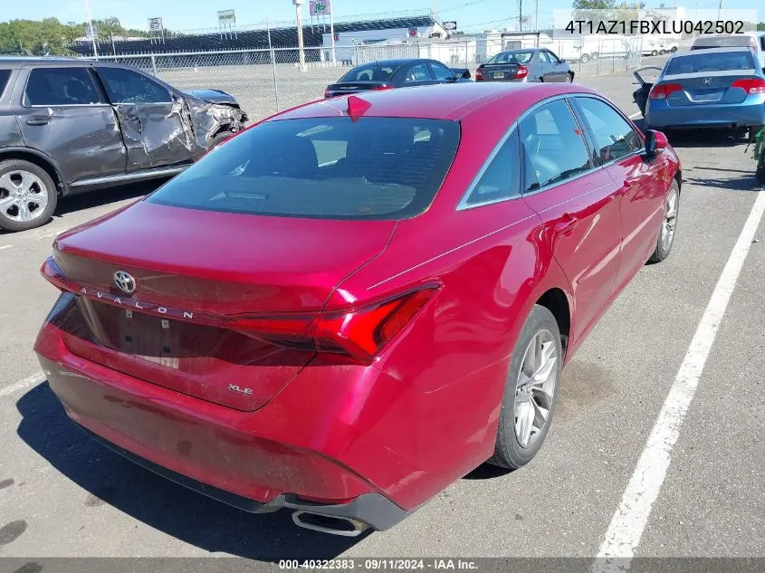 4T1AZ1FBXLU042502 2020 Toyota Avalon Xle