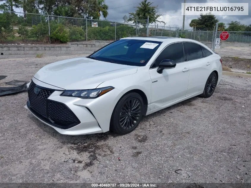 2020 Toyota Avalon Hybrid Xse VIN: 4T1E21FB1LU016795 Lot: 40469757