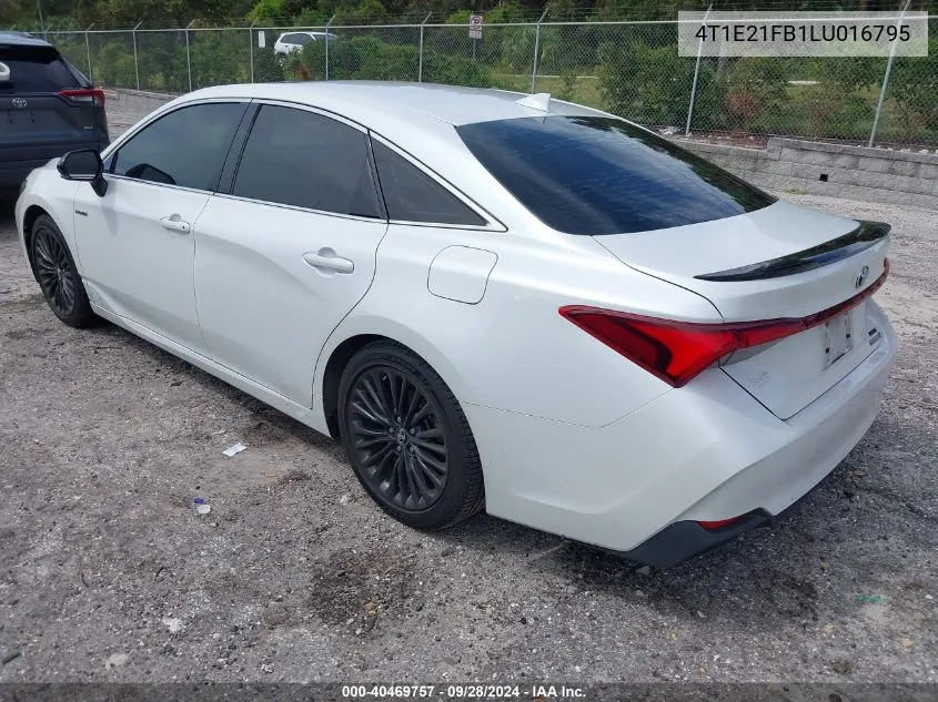 2020 Toyota Avalon Hybrid Xse VIN: 4T1E21FB1LU016795 Lot: 40469757