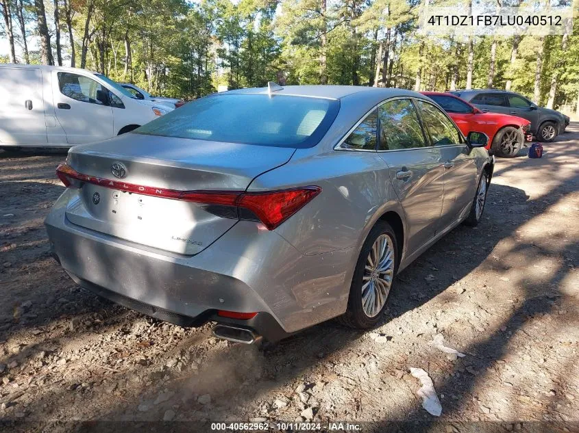 2020 Toyota Avalon Limited VIN: 4T1DZ1FB7LU040512 Lot: 40562962