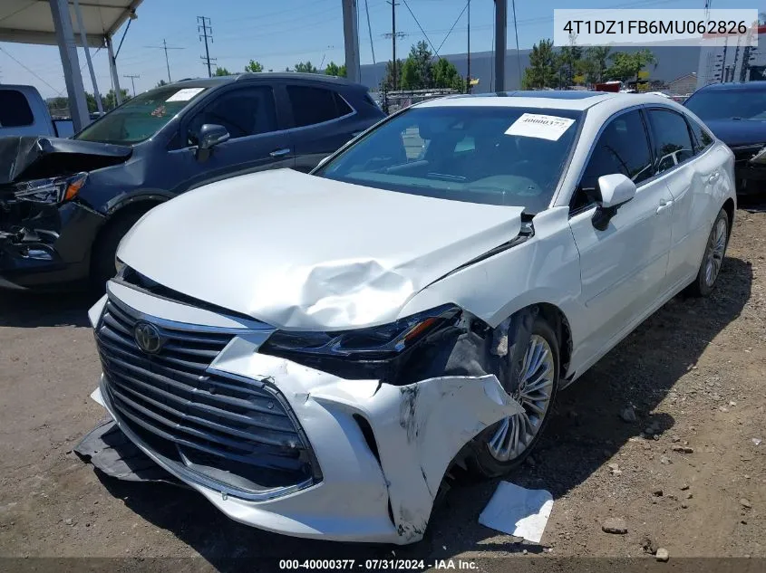 2021 Toyota Avalon Limited VIN: 4T1DZ1FB6MU062826 Lot: 40000377