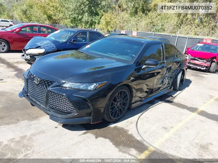 2021 Toyota Avalon Trd VIN: 4T1FZ1FB4MU070352 Lot: 40488256