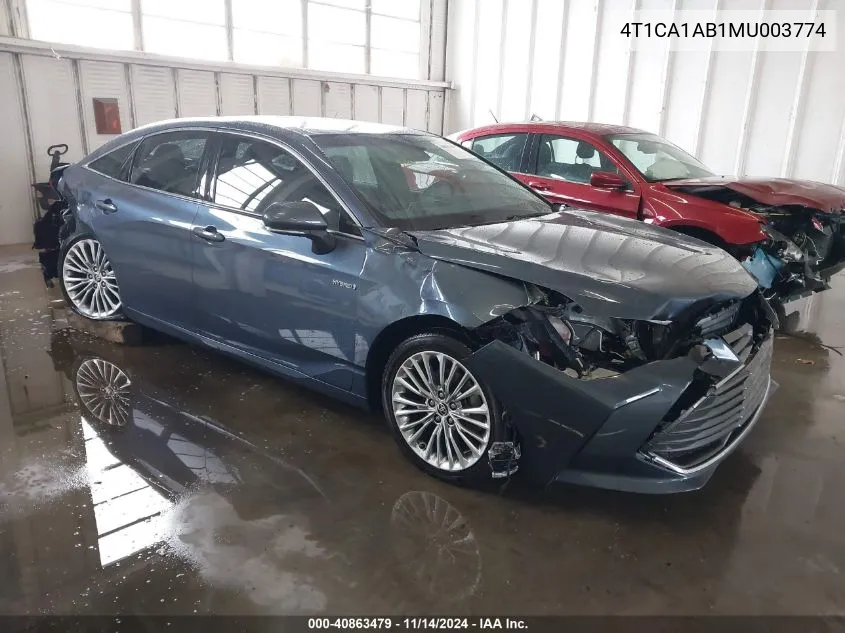 2021 Toyota Avalon Limited Hybrid VIN: 4T1CA1AB1MU003774 Lot: 40863479