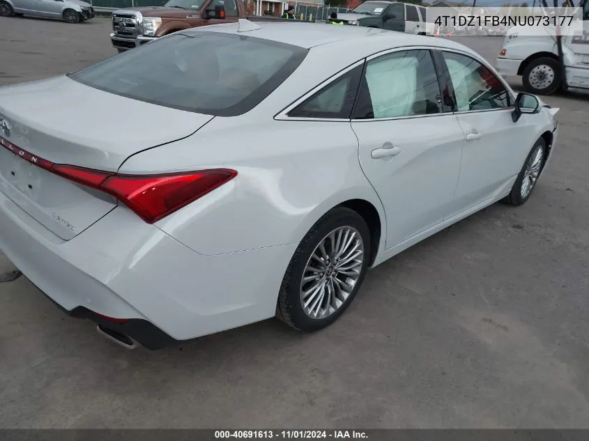 2022 Toyota Avalon Limited VIN: 4T1DZ1FB4NU073177 Lot: 40691613