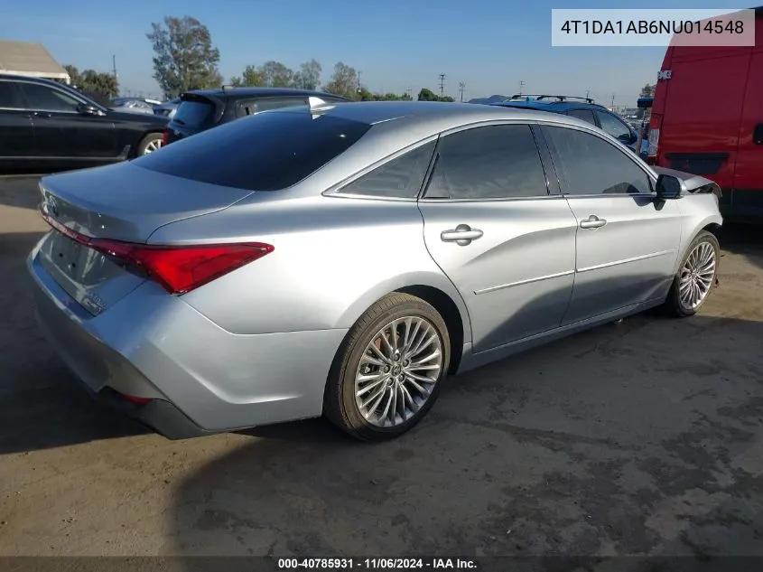 2022 Toyota Avalon Limited Hybrid VIN: 4T1DA1AB6NU014548 Lot: 40785931