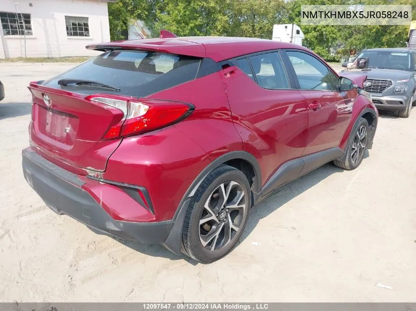 2018 Toyota C-Hr Xle VIN: NMTKHMBX5JR058248 Lot: 12097547