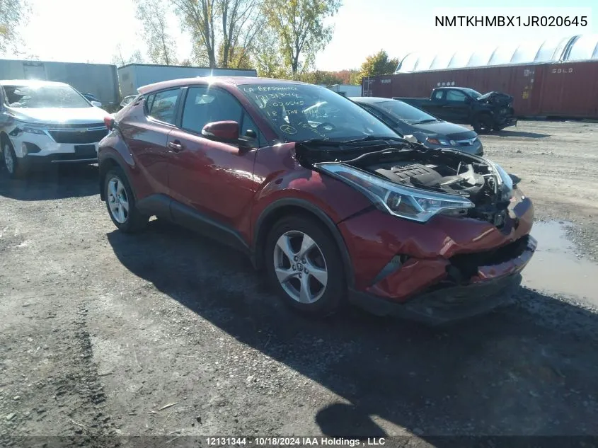 2018 Toyota C-Hr Xle/Xle Premium VIN: NMTKHMBX1JR020645 Lot: 12131344