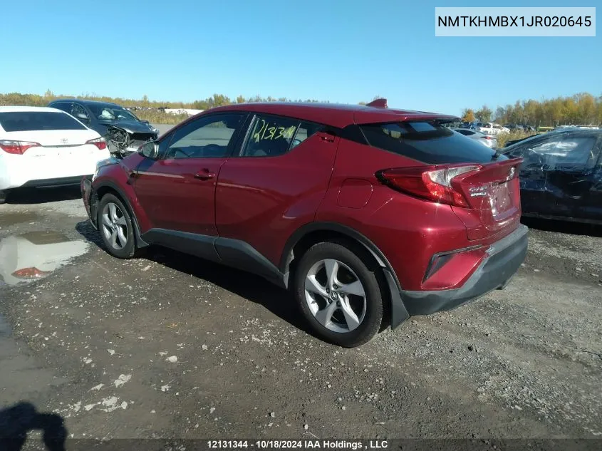 2018 Toyota C-Hr Xle/Xle Premium VIN: NMTKHMBX1JR020645 Lot: 12131344