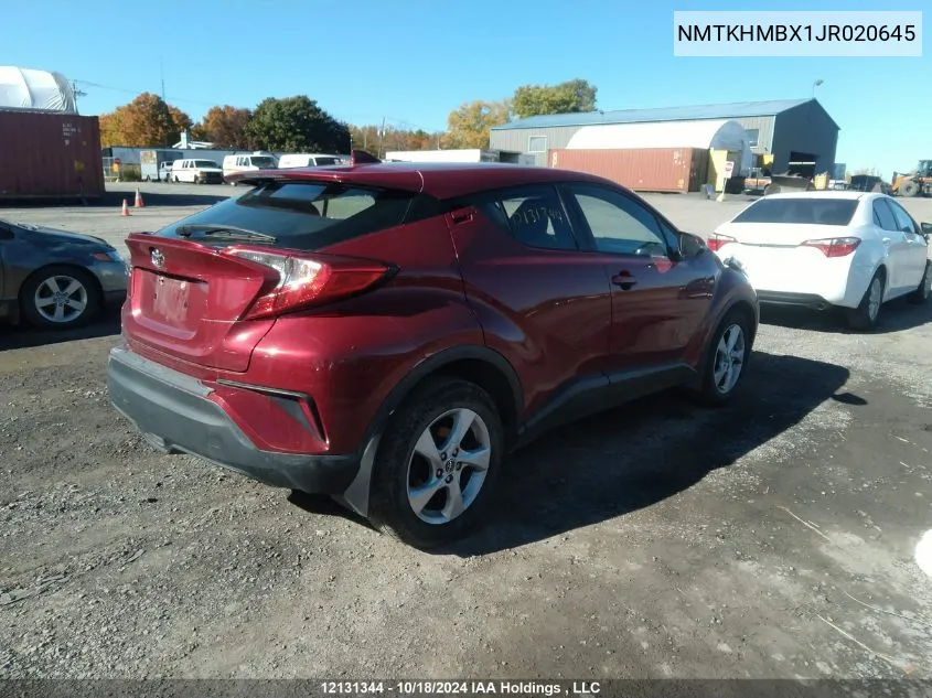 2018 Toyota C-Hr Xle/Xle Premium VIN: NMTKHMBX1JR020645 Lot: 12131344